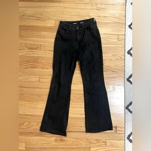 Black Old Navy Flare Jeans - high-rise